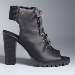 Women's Peep Toe Ankle Boots